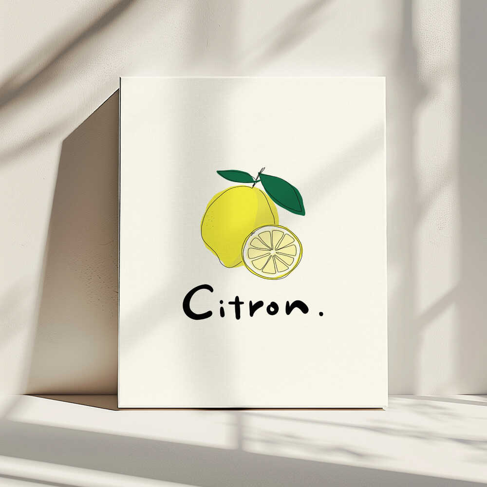 Fresh Lemon Illustration, arte de Rio Soléy impreso en canvas