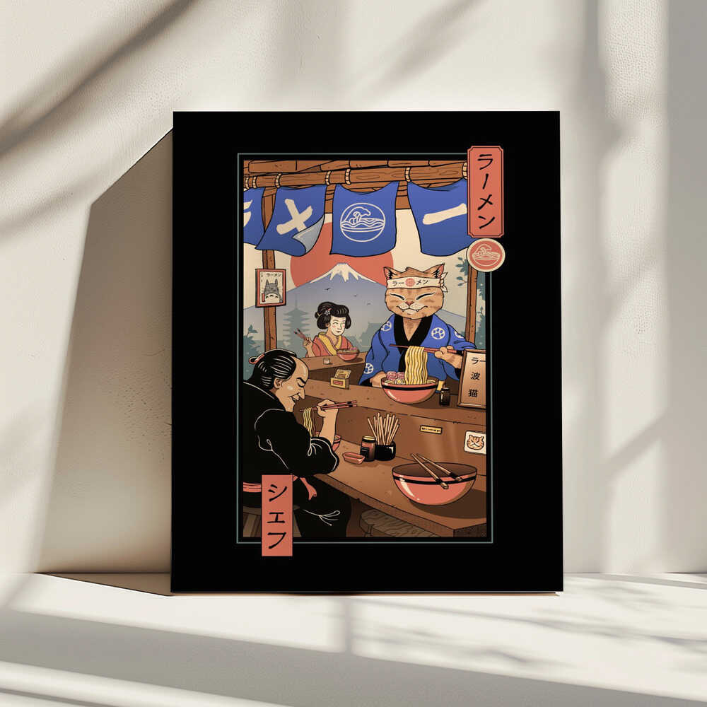 Ramen Meowster, arte de Vincent Trinidad impreso en canvas
