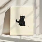 Charming Black Cat, arte de Dianne Nicole Fernando impreso en canvas