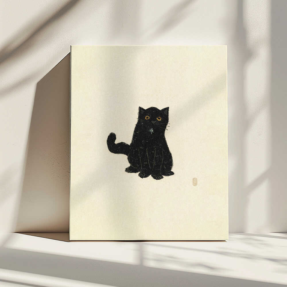 Charming Black Cat, arte de Dianne Nicole Fernando impreso en canvas