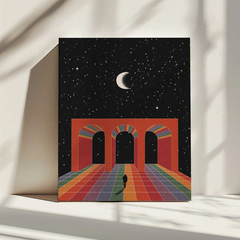 Starlit Archway Journey, arte de Nibera impreso en canvas