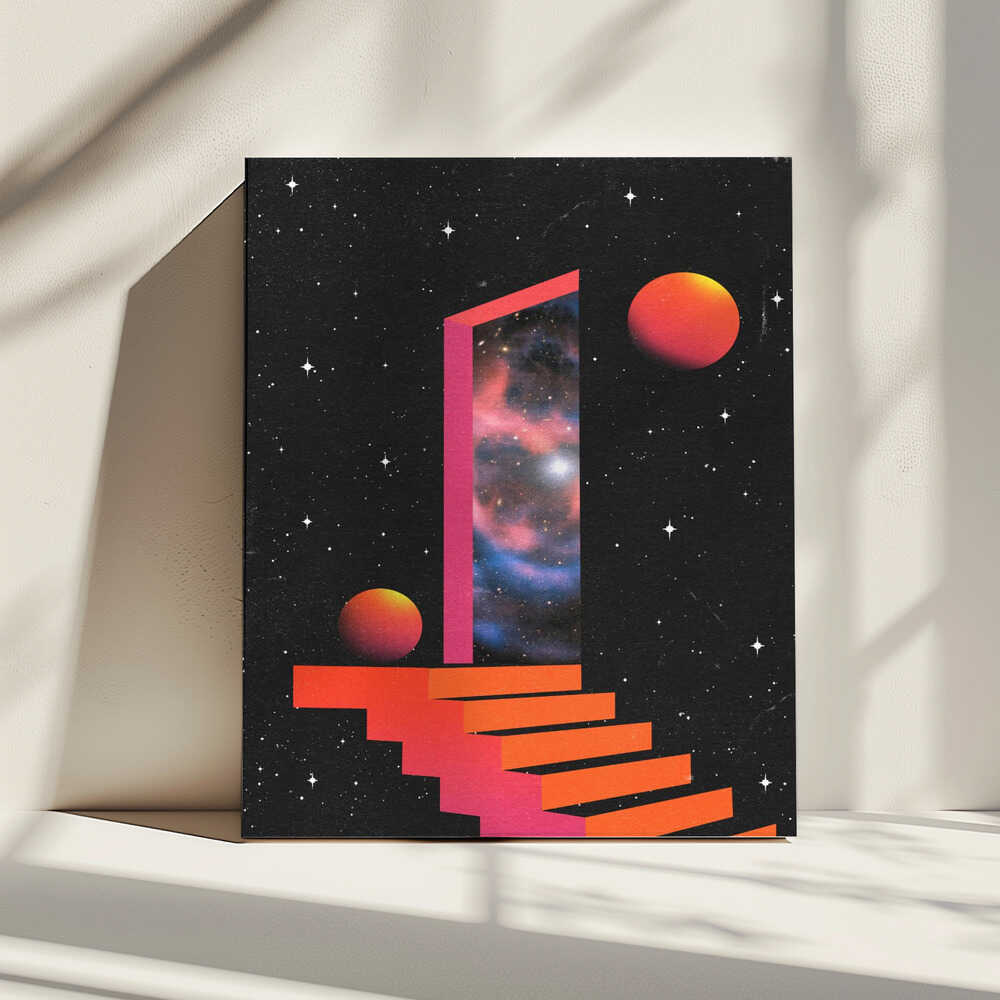 Cosmic Portal Stairs, arte de Nibera impreso en canvas