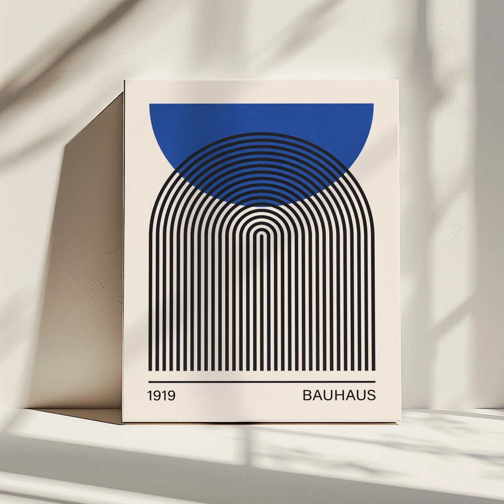 Abstract Blue Arches, arte de Vitor Costa impreso en canvas