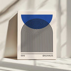 Abstract Blue Arches, arte de Vitor Costa impreso en canvas