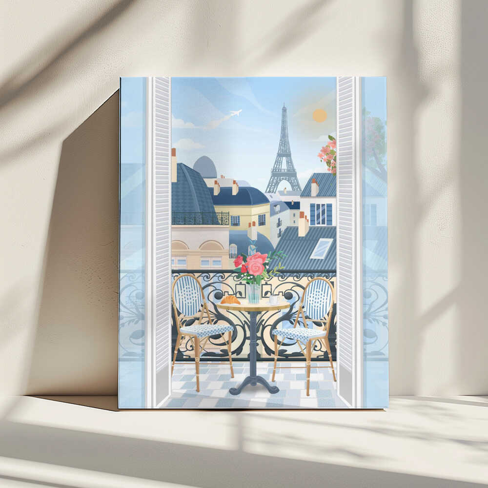 Paris Terrace, arte de Petra Lizde impreso en canvas