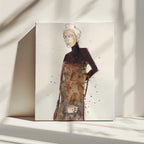 Elegant Fashion Figure, arte de Doris Schmitz impreso en canvas