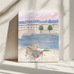 Paris Picnic At the Seine, arte de Katharina Puritscher impreso en canvas