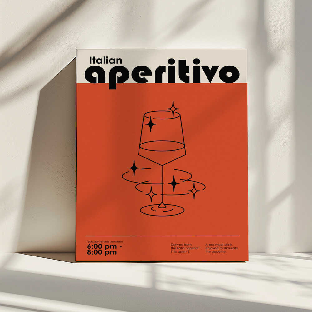 Sparkling Italian Aperitivo, arte de Paulina Budka impreso en canvas