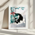Cat With Tomato Plant (1931), arte de Hiroaki Takahashi impreso en canvas