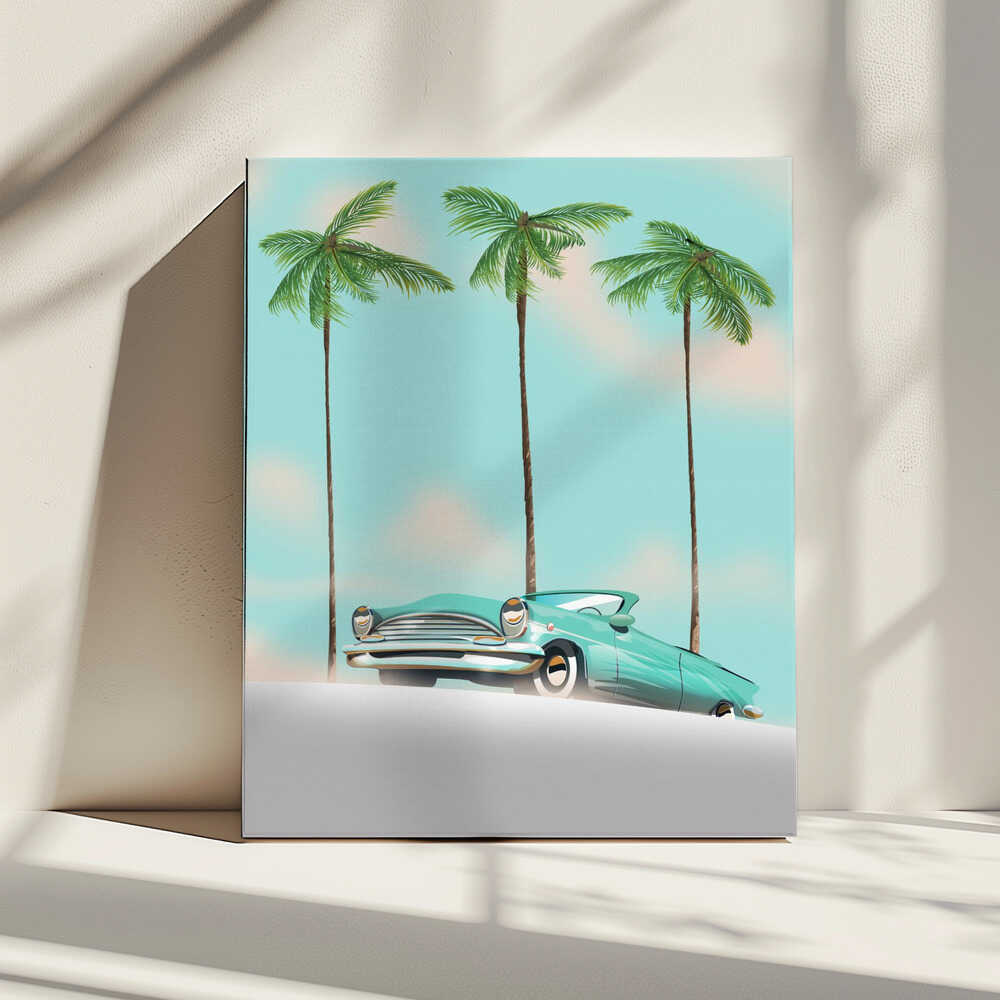 Vintage Car, arte de Nicholas impreso en canvas