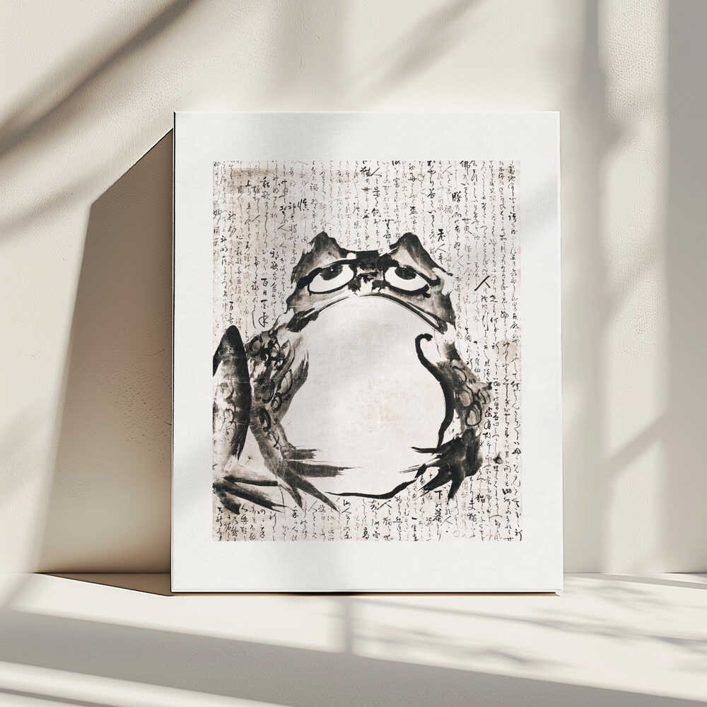 Japanese Frog (late 18th 19th Century), arte de Getsuju impreso en canvas