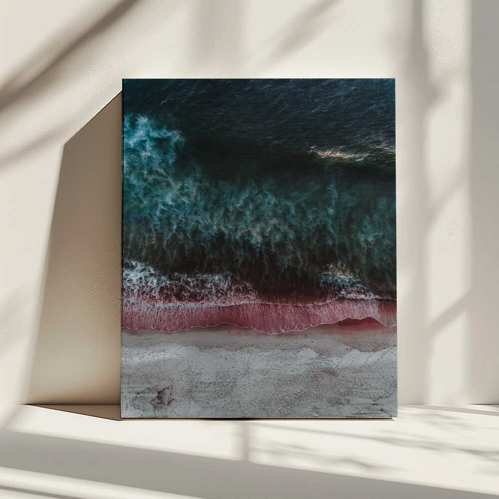 Pink Beach Ocean View, arte de Javier Pardina impreso en canvas