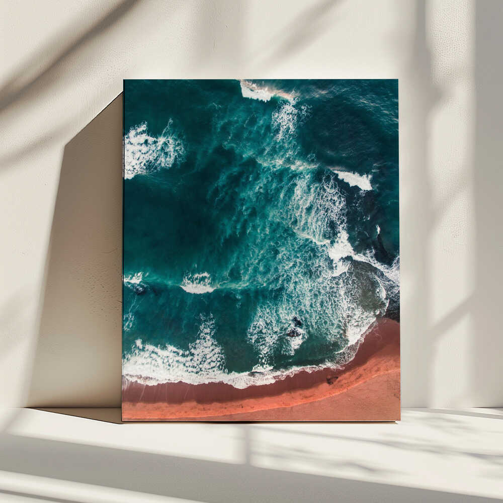 Aerial Ocean Waves Beach, arte de Javier Pardina impreso en canvas