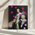 Elegant Lady with Pink Dots, arte de Talitha McQueen impreso en canvas