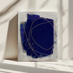 Blue Strokes 5, arte de Mareike Böhmer impreso en canvas