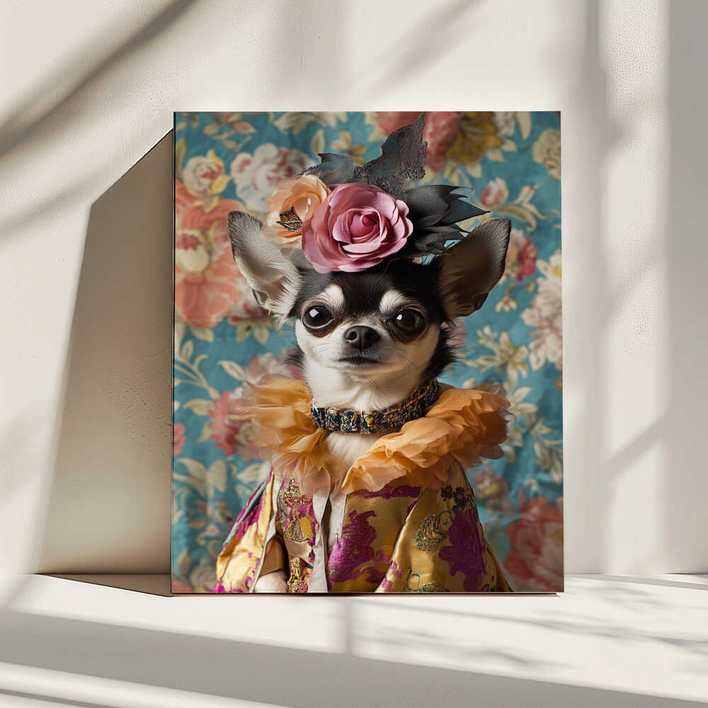 Regal Chihuahua Portrait, arte de SHANDU impreso en canvas