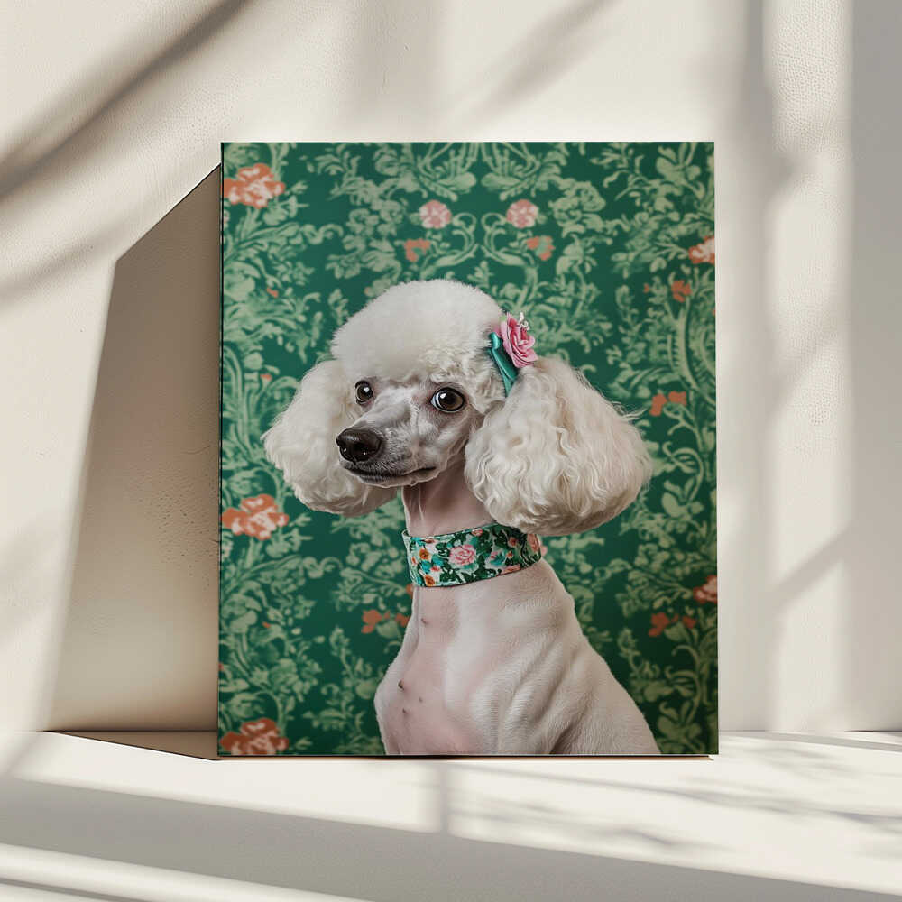Elegant Poodle Charm, arte de SHANDU impreso en canvas