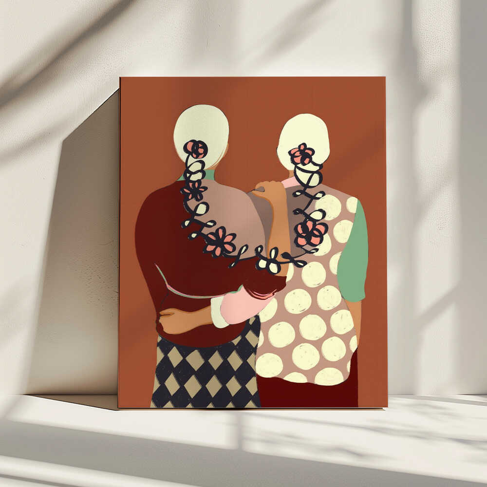 Floral Embrace, arte de Uma Gokhale impreso en canvas