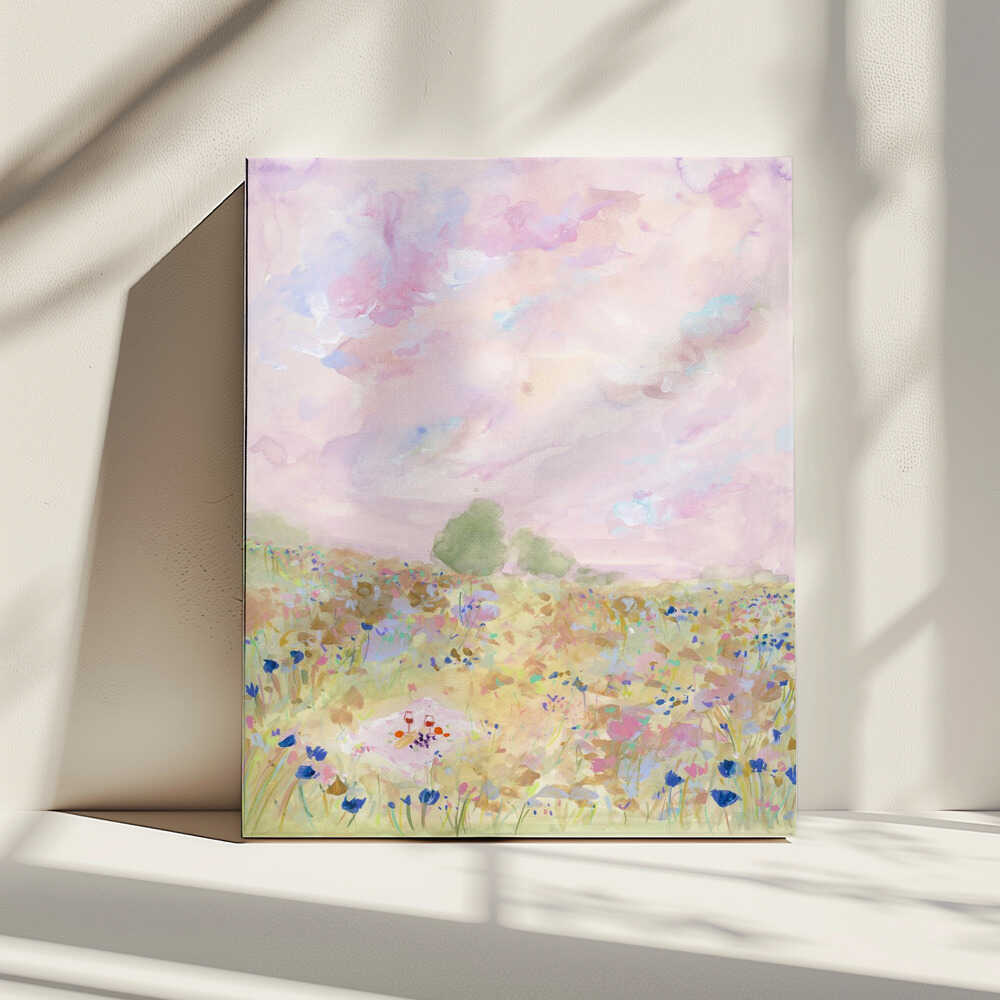 Pastel Meadow Bliss, arte de Katharina Puritscher impreso en canvas