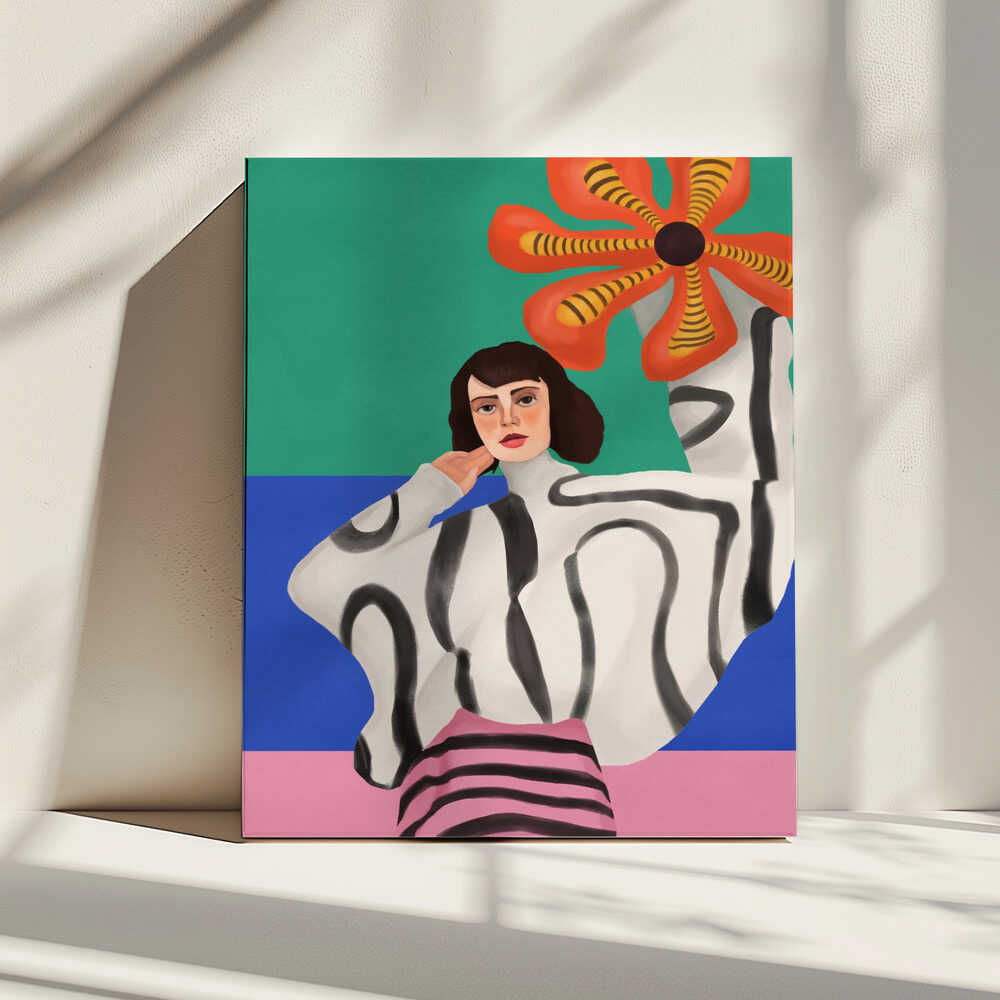 Vibrant Fashion Abstract, arte de City Art impreso en canvas