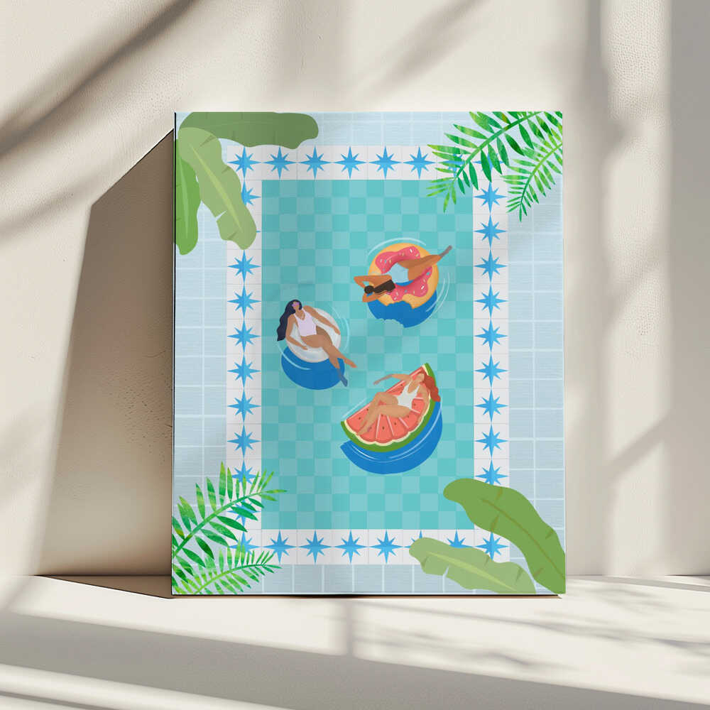 Pool Party, arte de Petra Lizde impreso en canvas