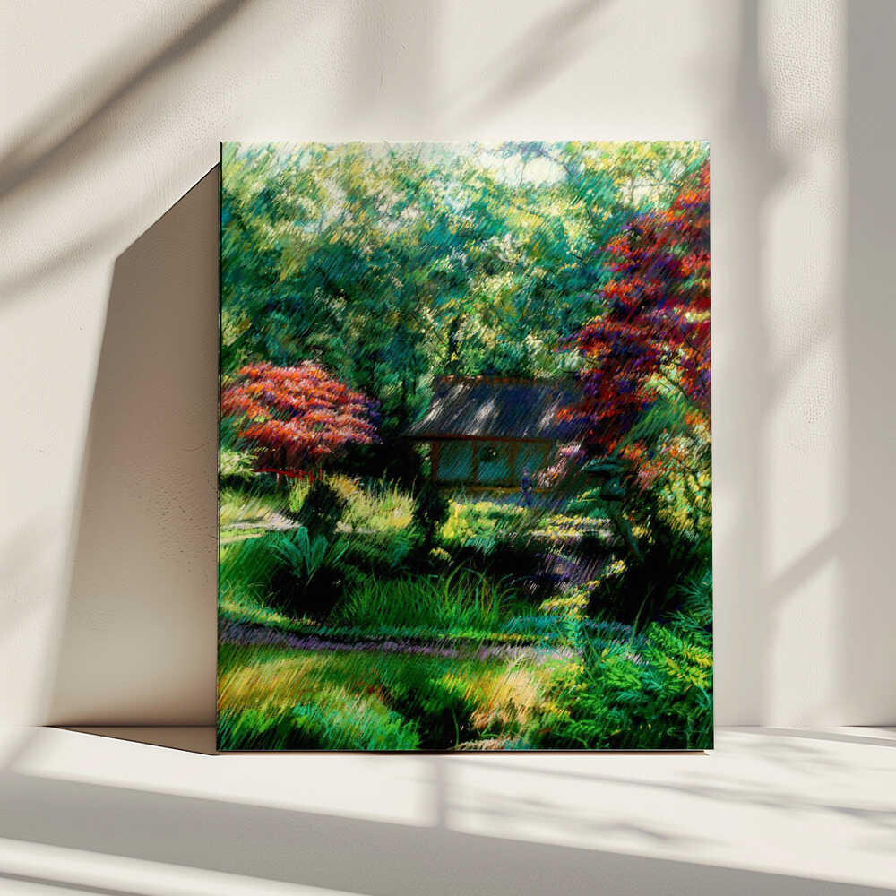 Japanese Garden 2 (2014), arte de Corné Akkers impreso en canvas