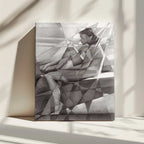 Contemplative Cubist Figure, arte de Corné Akkers impreso en canvas