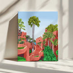 Terracotta Resort Palms, arte de Uma Gokhale impreso en canvas
