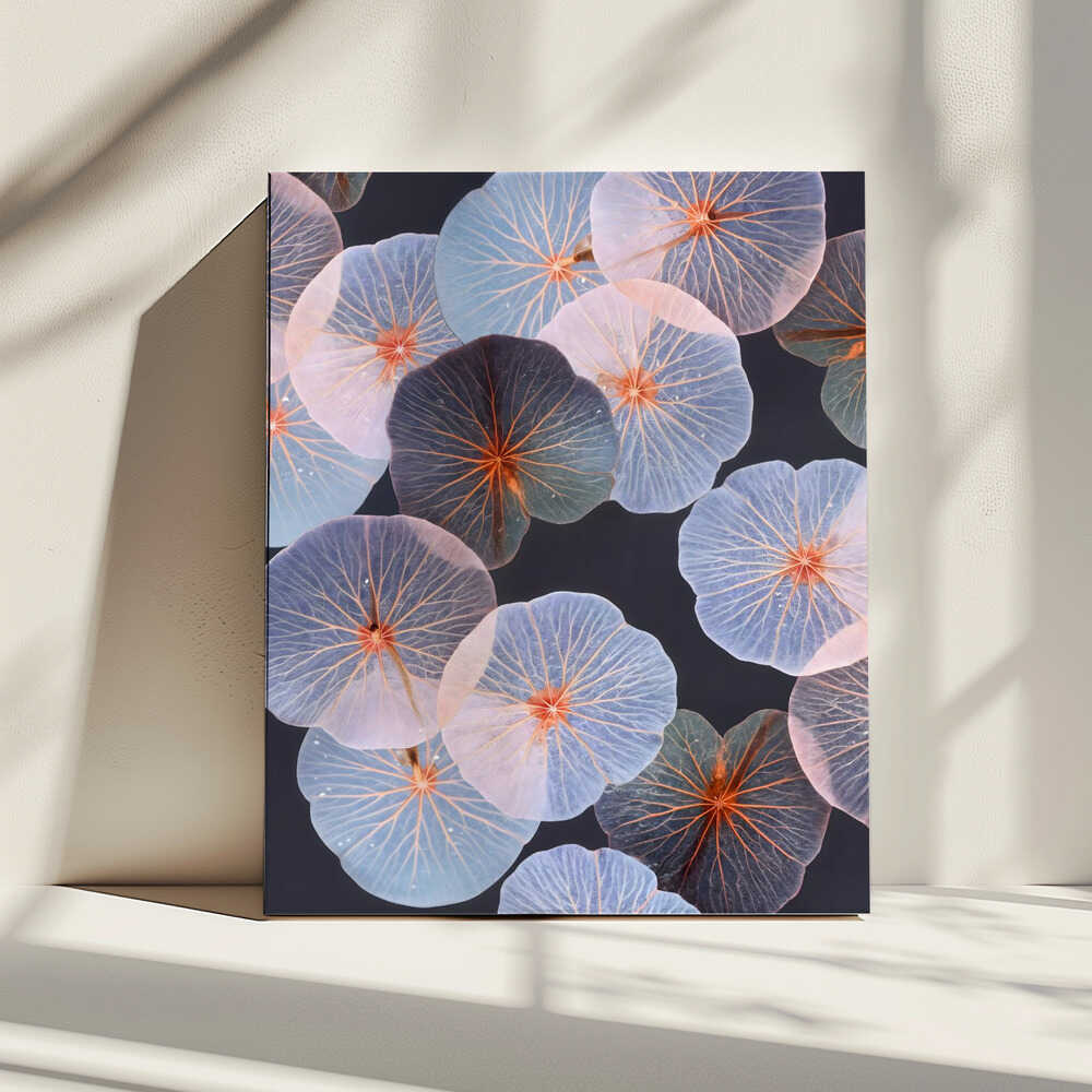 Ethereal Floating Leaves, arte de Uma Gokhale impreso en canvas