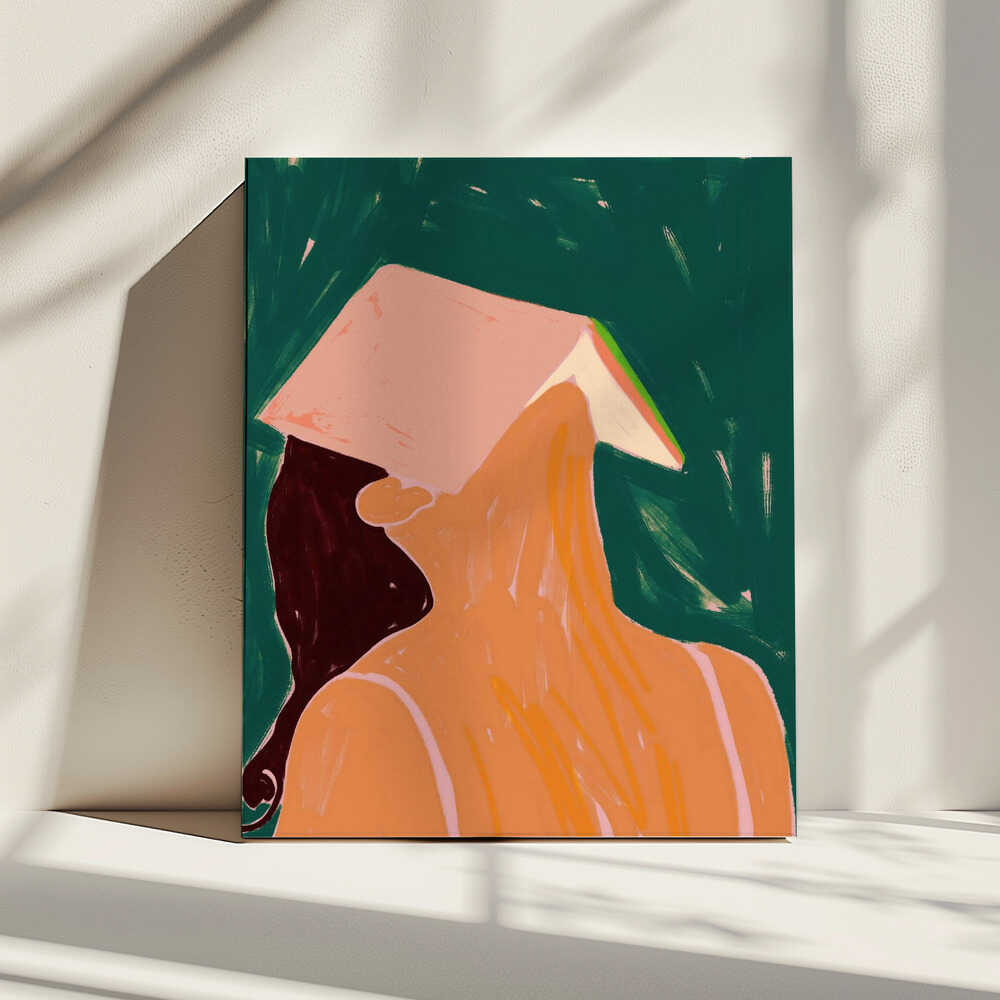 Refuge Under Book, arte de Uma Gokhale impreso en canvas