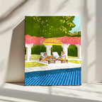Luxurious Poolside Tigers, arte de Uma Gokhale impreso en canvas