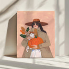 Woman in autumn in warm earth tones, arte de Caroline Bonne Müller impreso en canvas