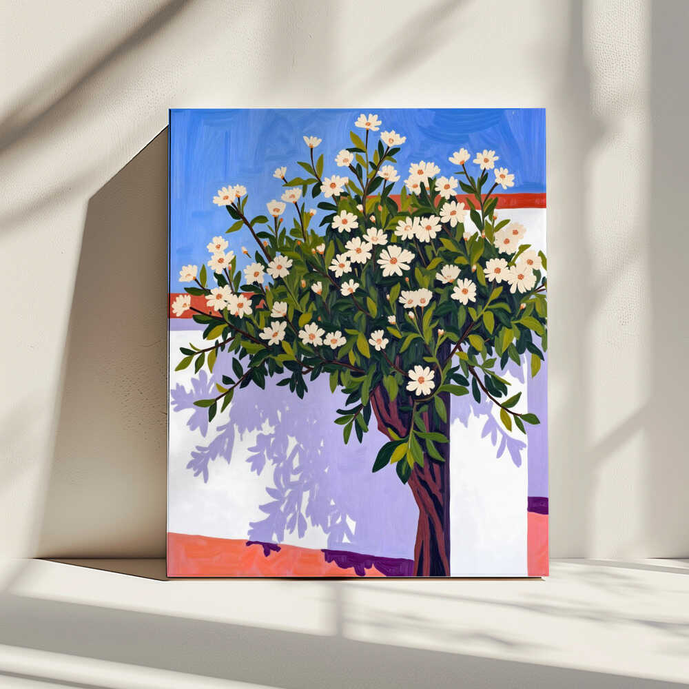 Sunny Daisy Bush, arte de Uma Gokhale impreso en canvas