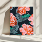 Vibrant Peony Bloom Pattern, arte de Uma Gokhale impreso en canvas