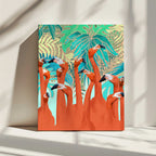 Exotic Flamingo Flock, arte de Uma Gokhale impreso en canvas