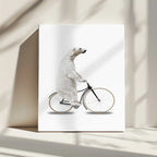 Polar Bear Bike Ride, arte de Marja van den Hurk impreso en canvas
