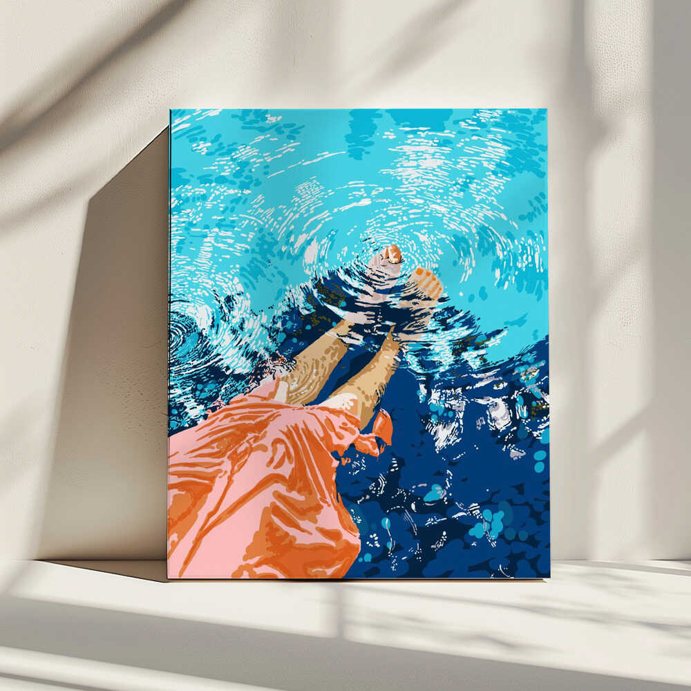 Summer Pool Relax, arte de Uma Gokhale impreso en canvas