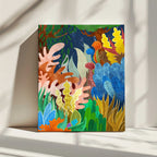 Vibrant Jungle Flora, arte de Uma Gokhale impreso en canvas