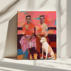 Warm Family Dog Portrait, arte de Uma Gokhale impreso en canvas
