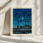 Winter Moon At Toyamagahara (1931), arte de Kawase Hasui impreso en canvas