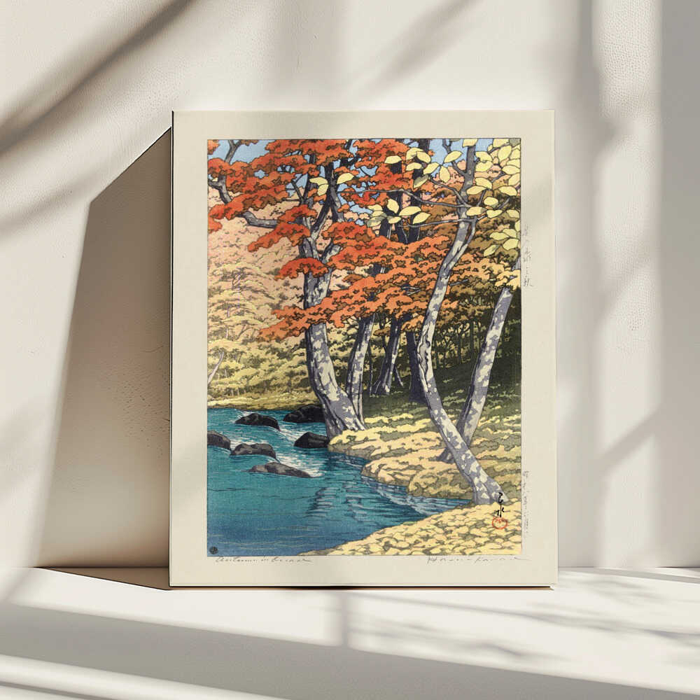 Herfst In Oirase (1933), arte de Kawase Hasui impreso en canvas