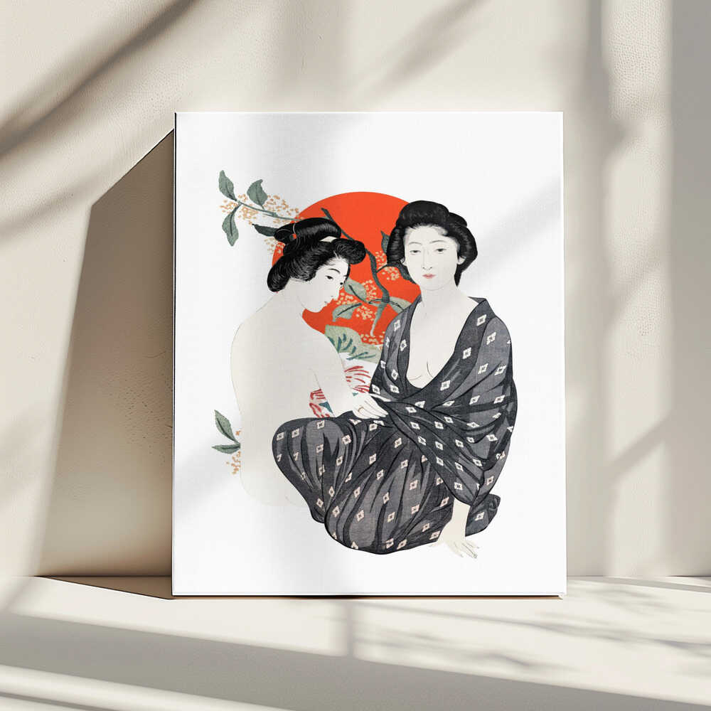 Two Japanese Beauties, arte de Marja van den Hurk impreso en canvas