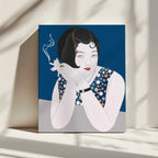 Retro Smoker's Gaze, arte de Marja van den Hurk impreso en canvas