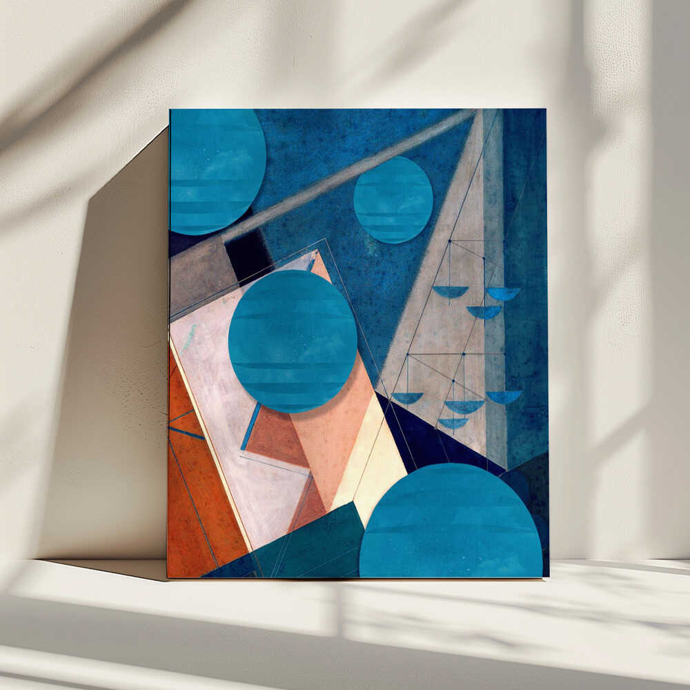 Geometric Blue Balance