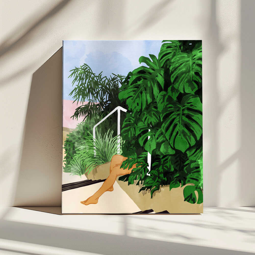 Tropical Oasis Legs, arte de Uma Gokhale impreso en canvas