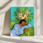 Sleeping Woman Blooms, arte de Uma Gokhale impreso en canvas