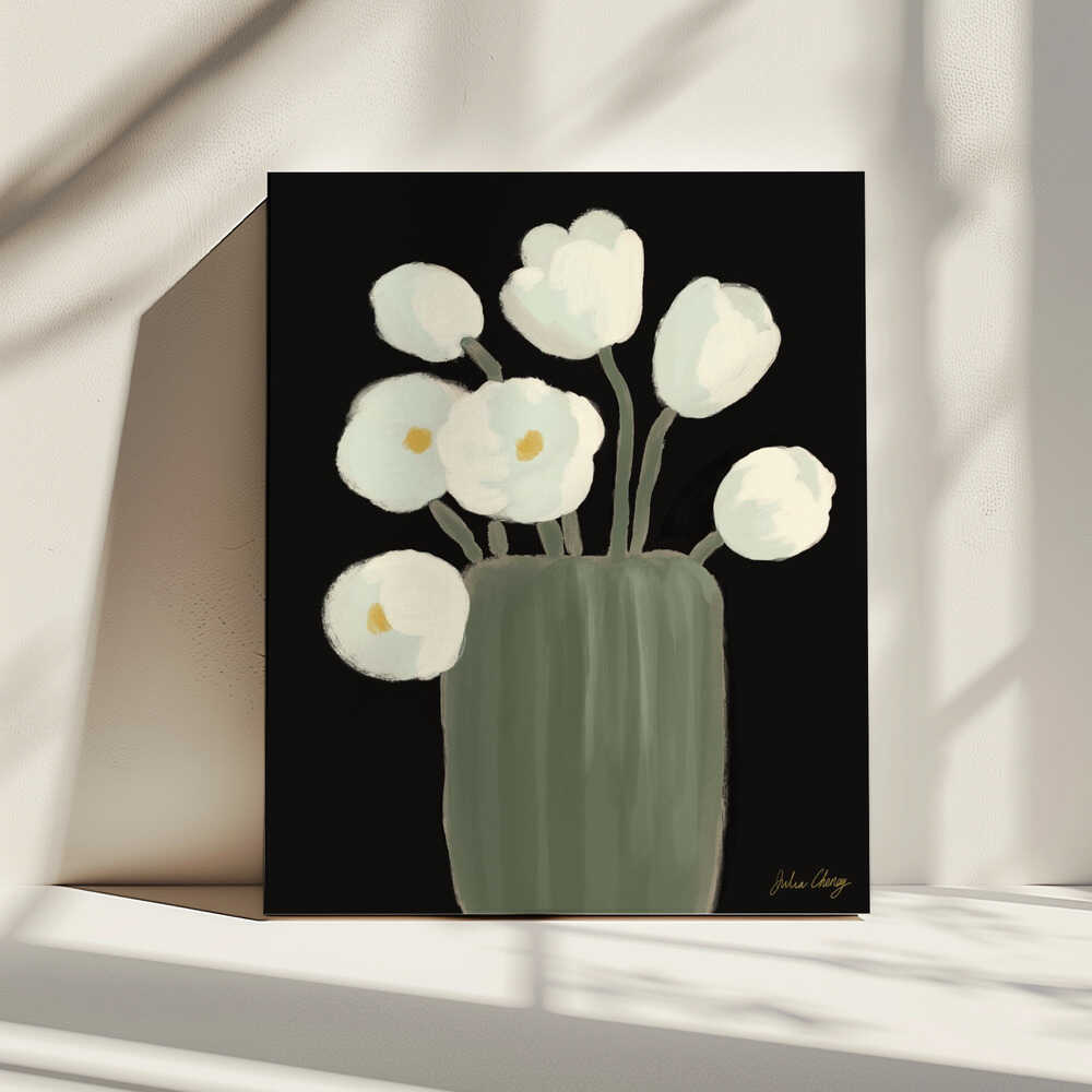 Modern Floral Vase, arte de Julia Cheney impreso en canvas