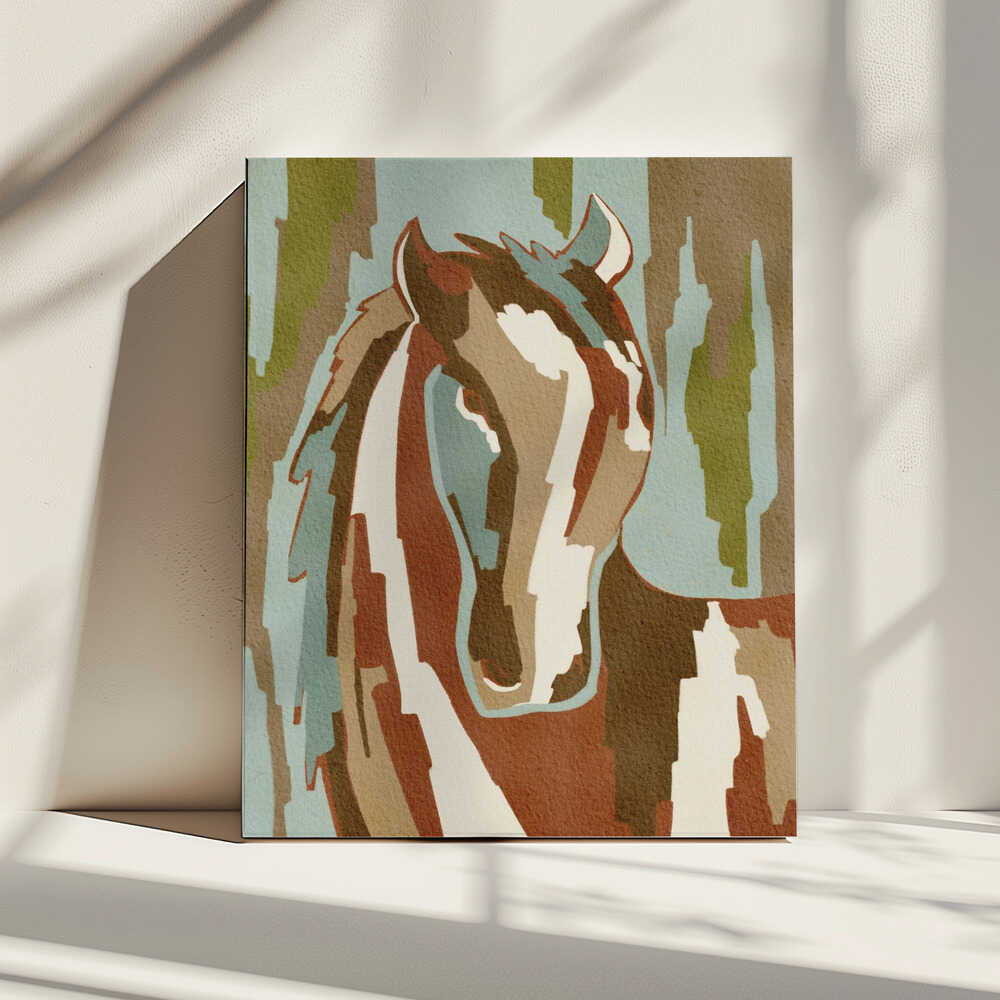 Abstract Horse Portrait, arte de Nikita Jariwala impreso en canvas