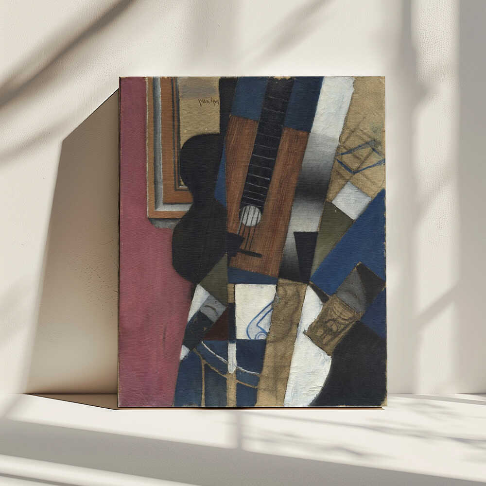 Guitar and Pipe (1913), arte de Juan Gris impreso en canvas