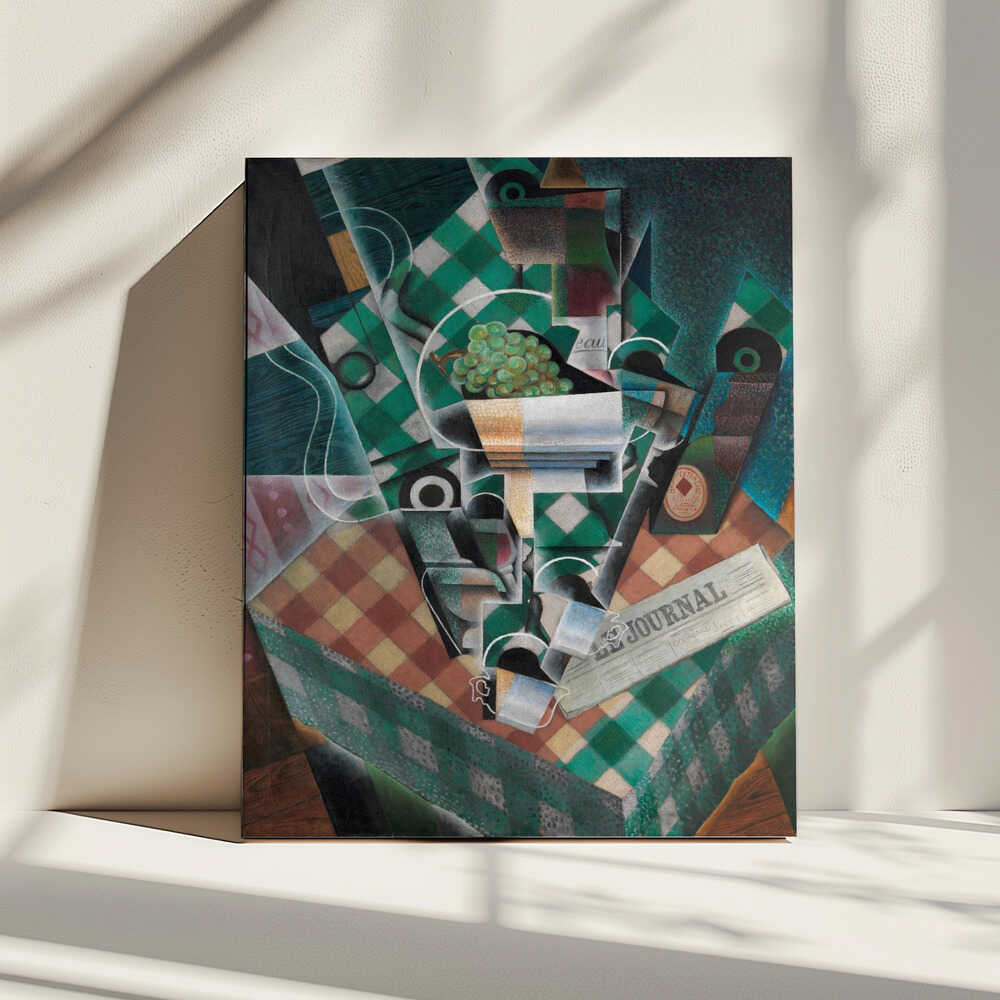 Nature Morte à La Nappe à Carreaux (still Life With Checkered Tablecloth) 1915, arte de Juan Gris impreso en canvas